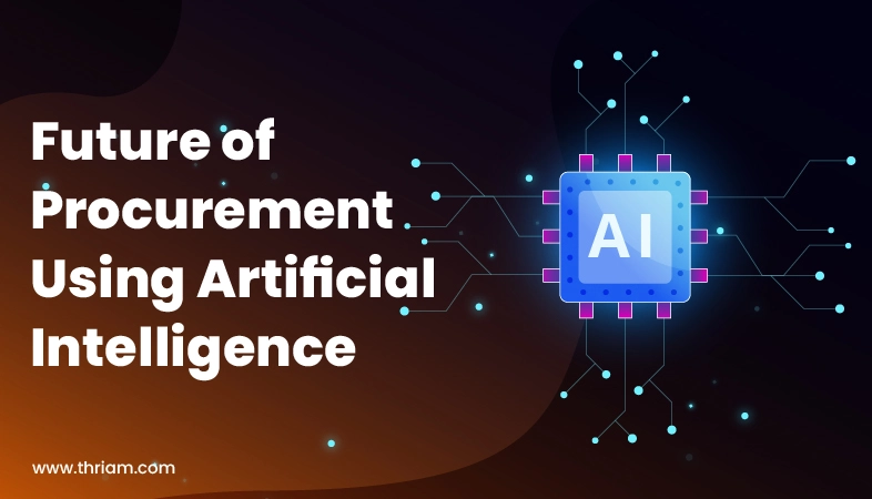 Future of procurement using artificial intelligence banner by Thriam