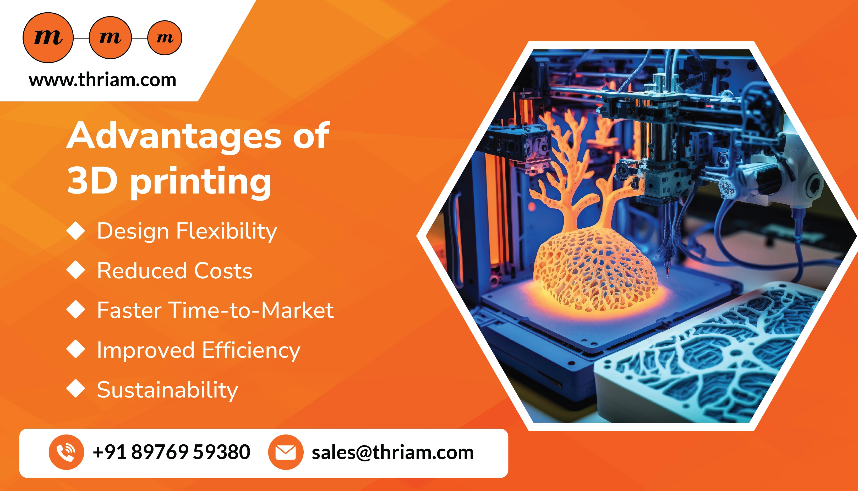 Advantages of 3D printing banner by Thriam