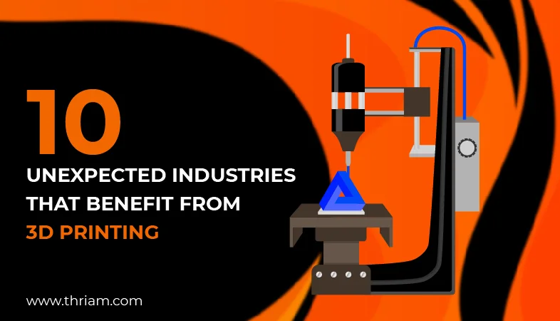 3D printing benefits in Industries banner by Thriam