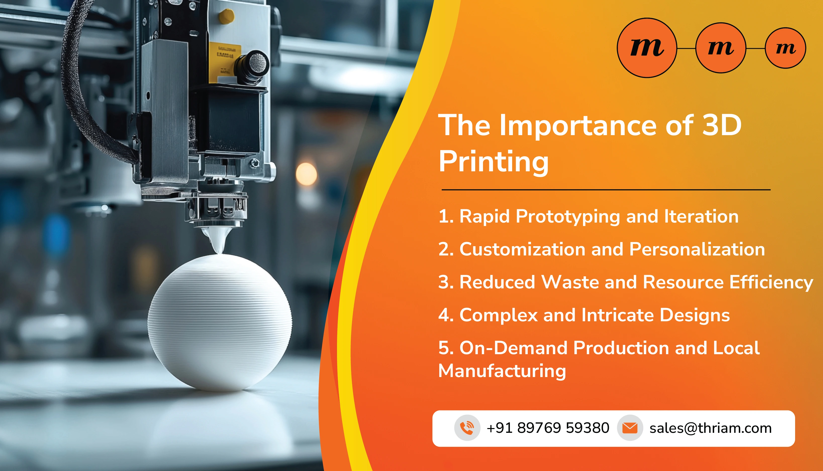 The Importance of 3D Printing banner by Thriam