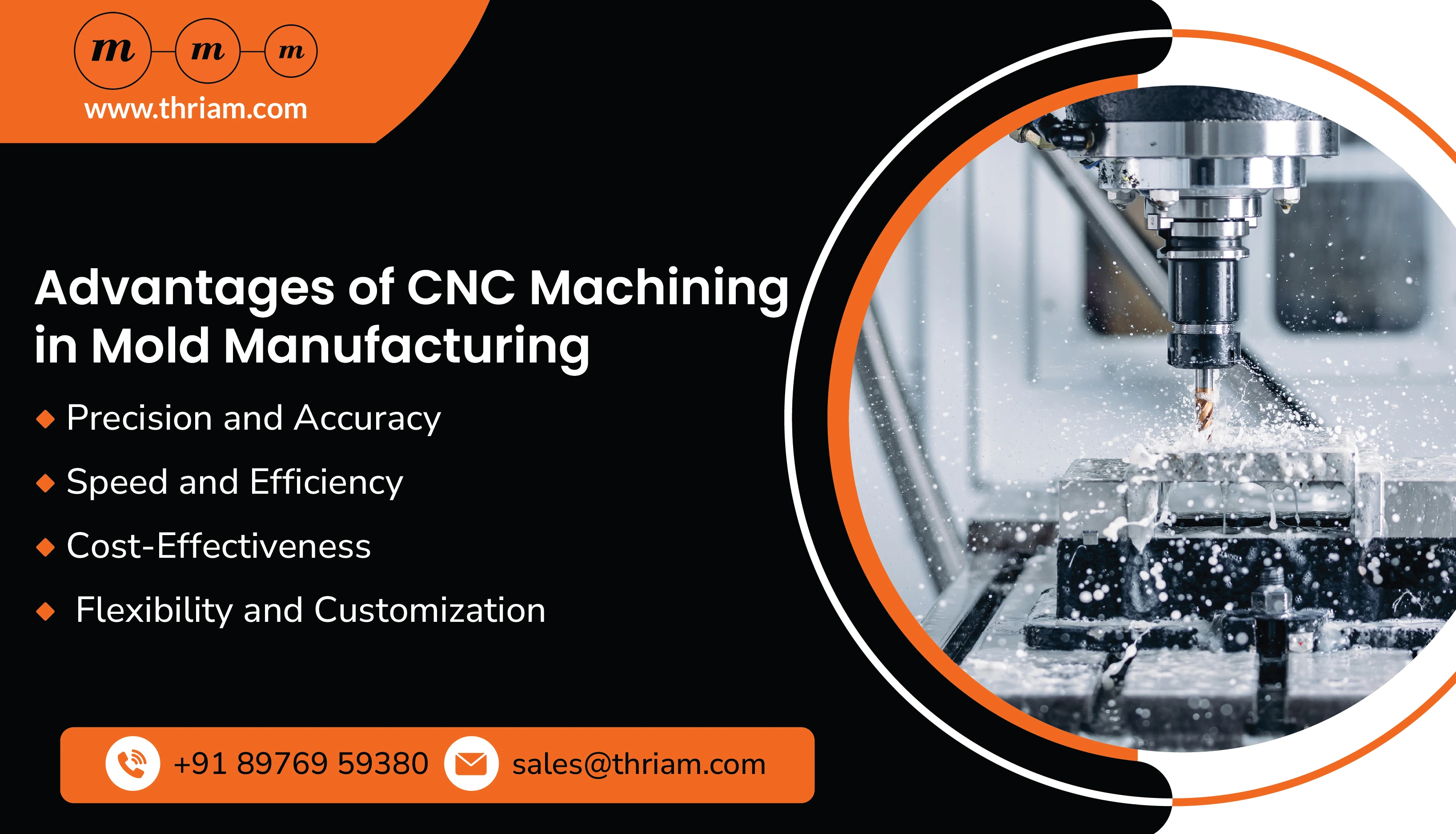 Advantages of CNC Machining in Mold Manufacturing banner by Thriam