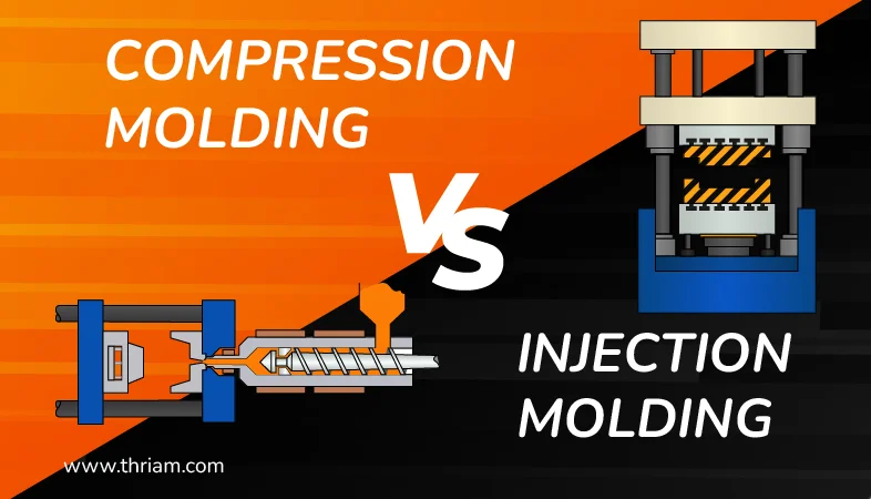 Compression Moulding VS Injection Molding Banner by Thriam