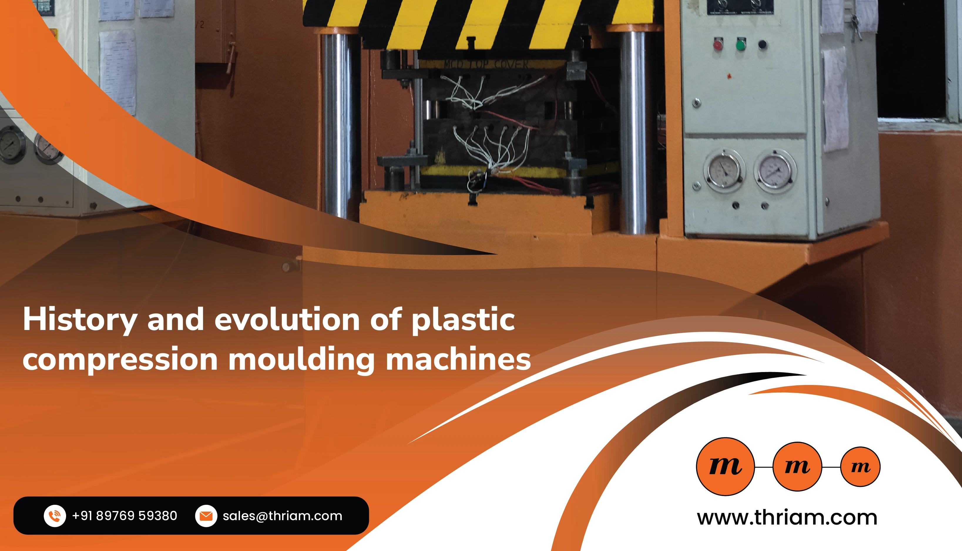 History and evolution of plastic compression moulding machines banner by Thriam