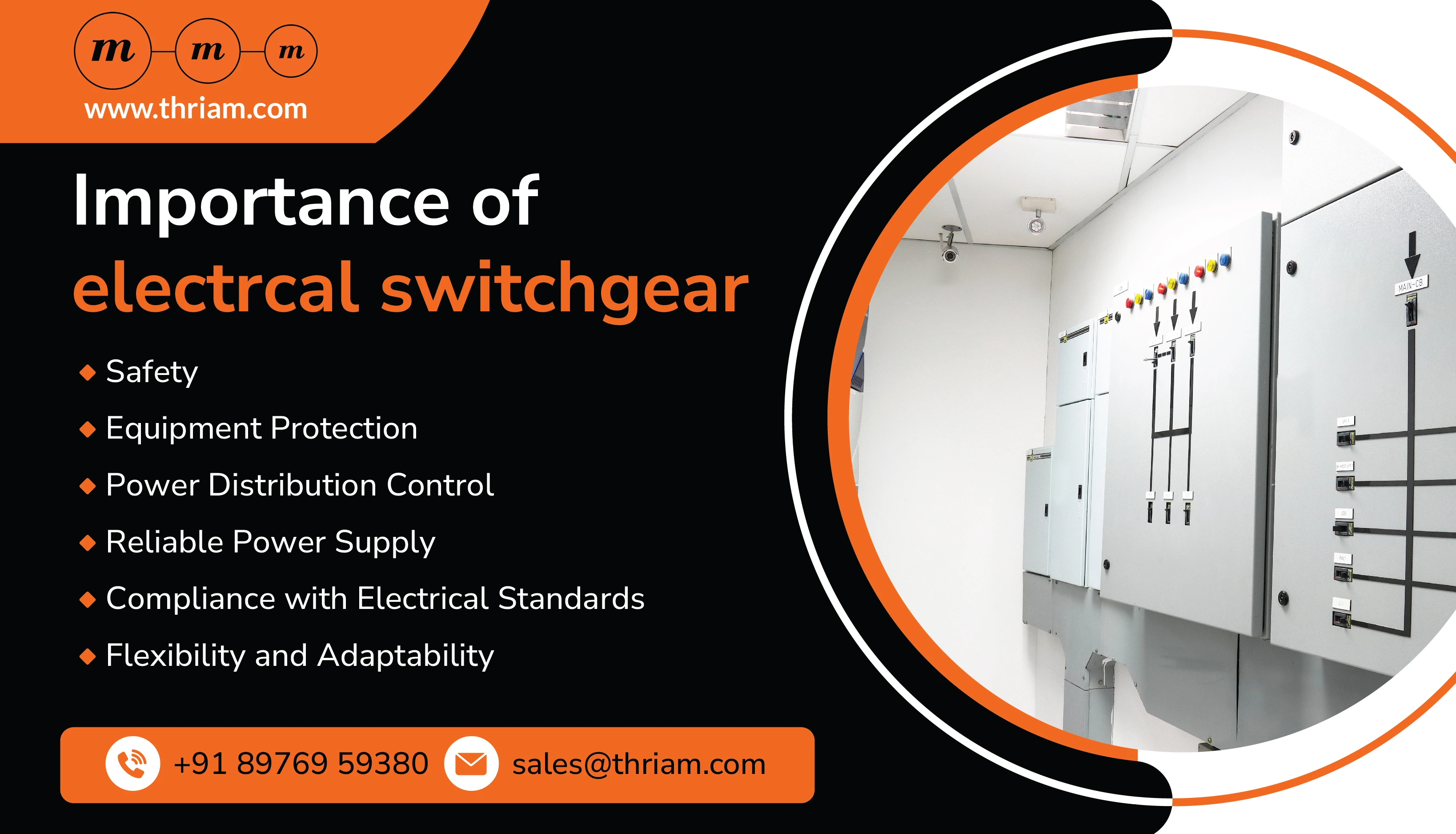 Importance of electrical switchgear banner by Thriam