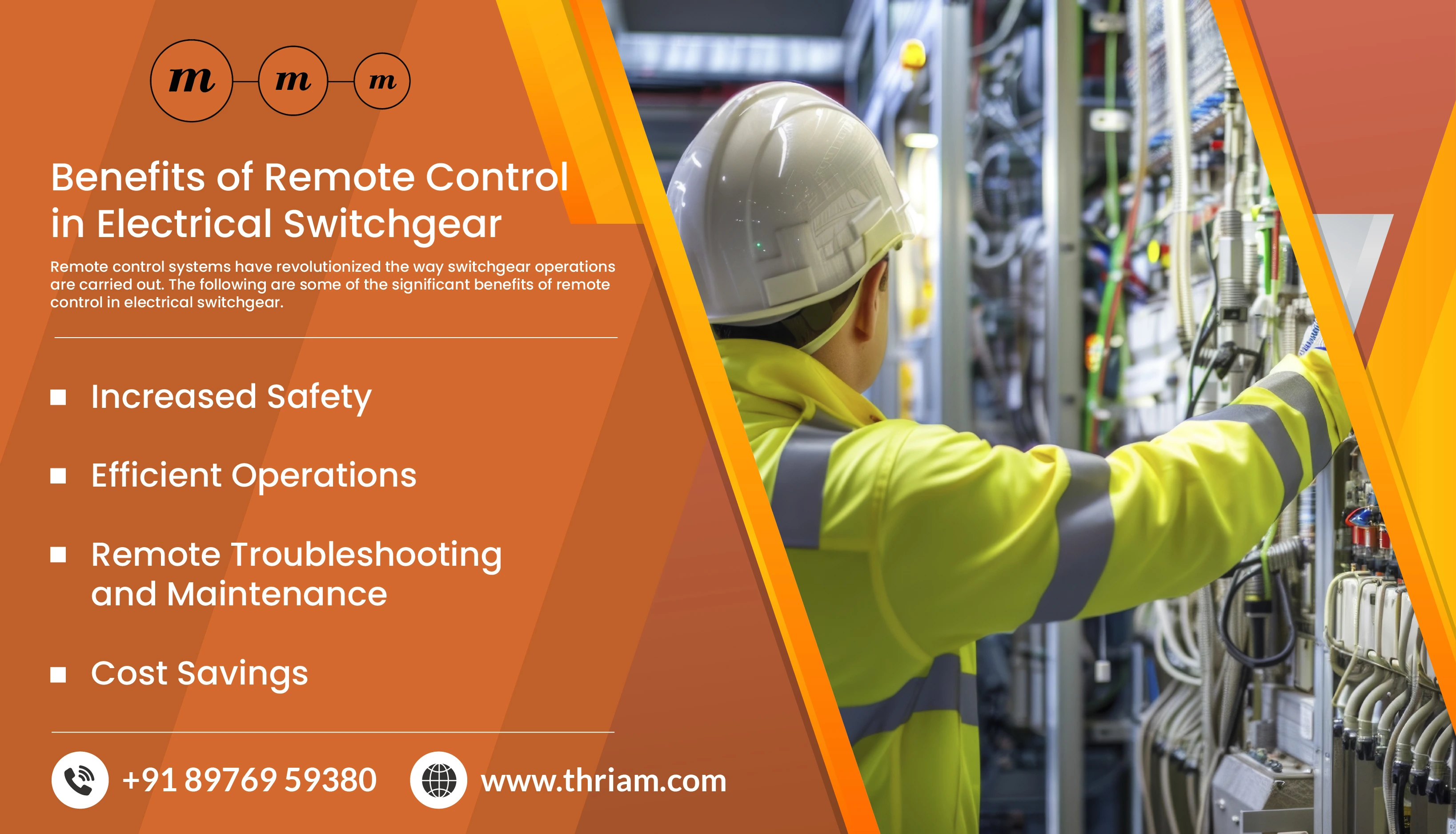 Benefits of Remote Control in Electrical Switchgear banner by Thriam