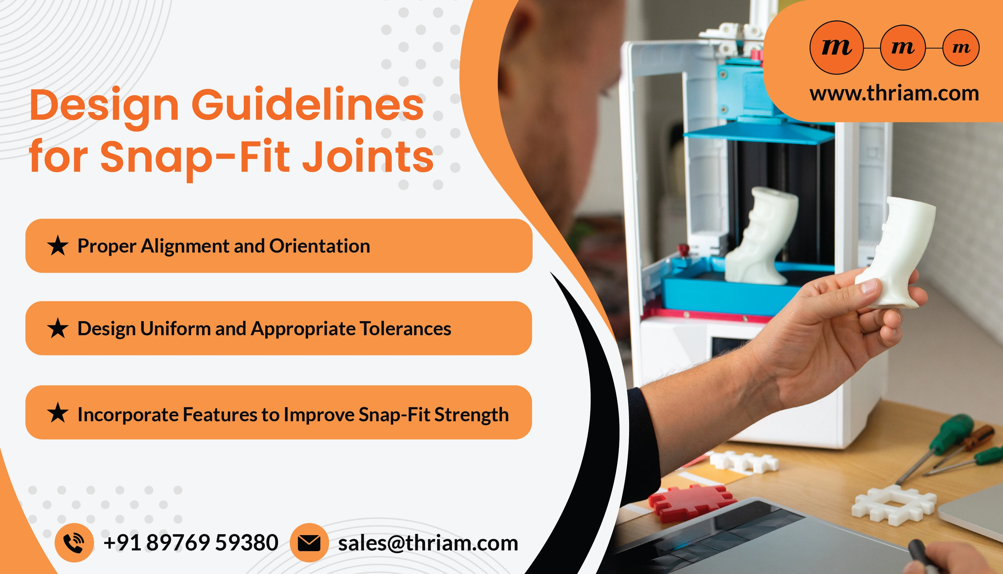 Design Guidelines for Snap-Fit Joints banner by Thriam