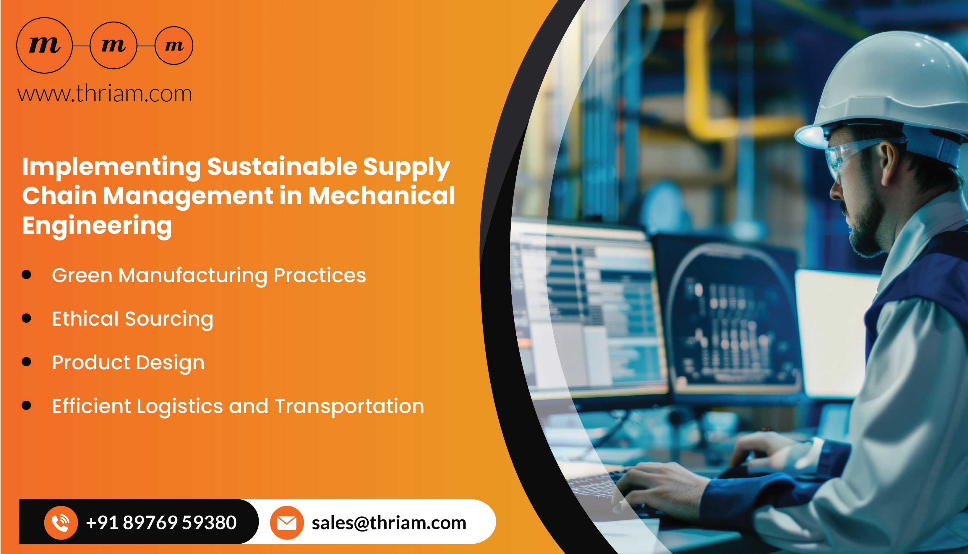 Implementing Sustainable Supply Chain Management in Mechanical Engineering banner by Thriam