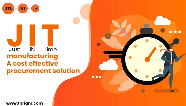 Just-In-Time Manufacturing in Procurement banner by Thriam