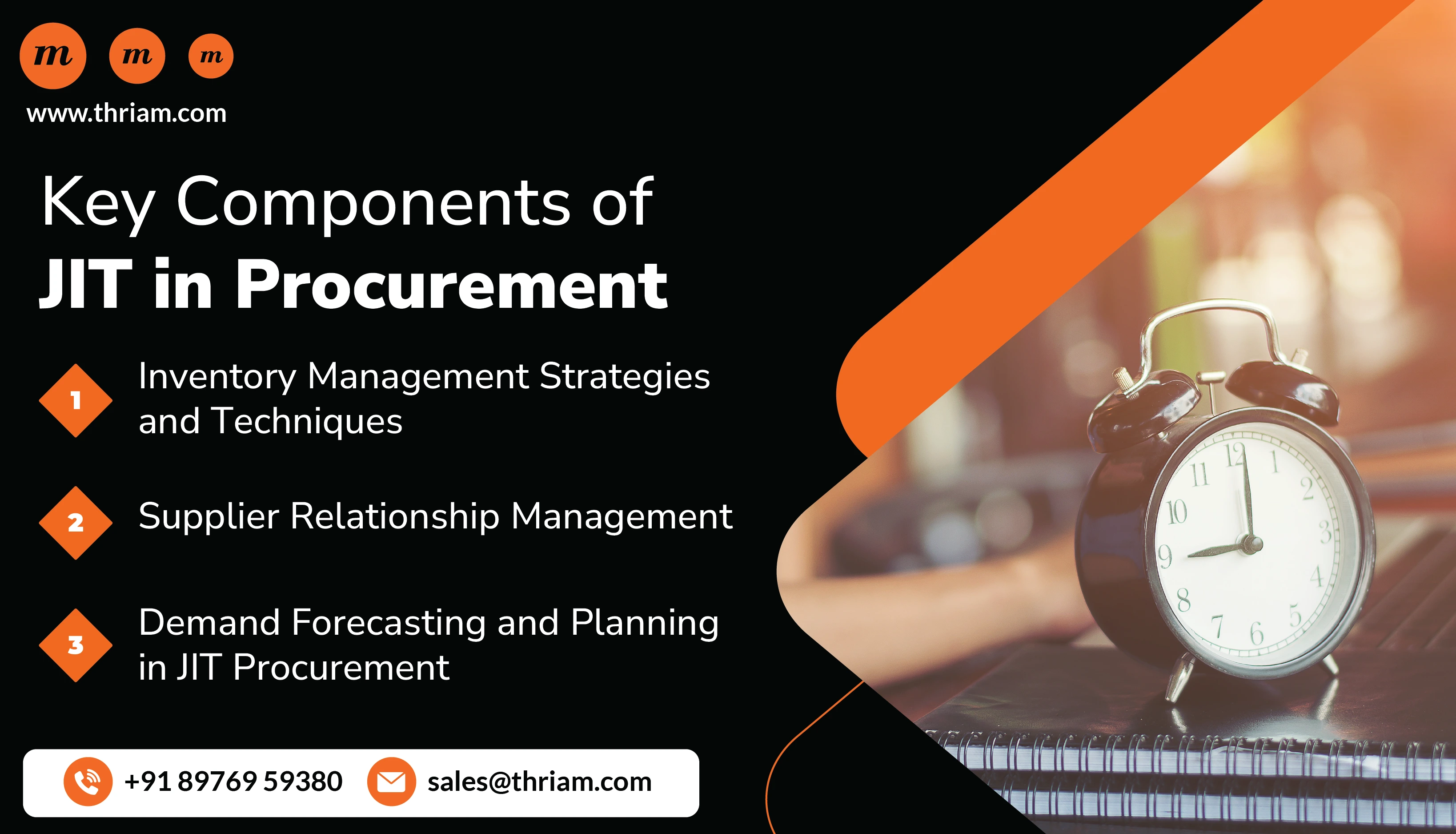 Key Components of JIT in Procurement banner by Thriam