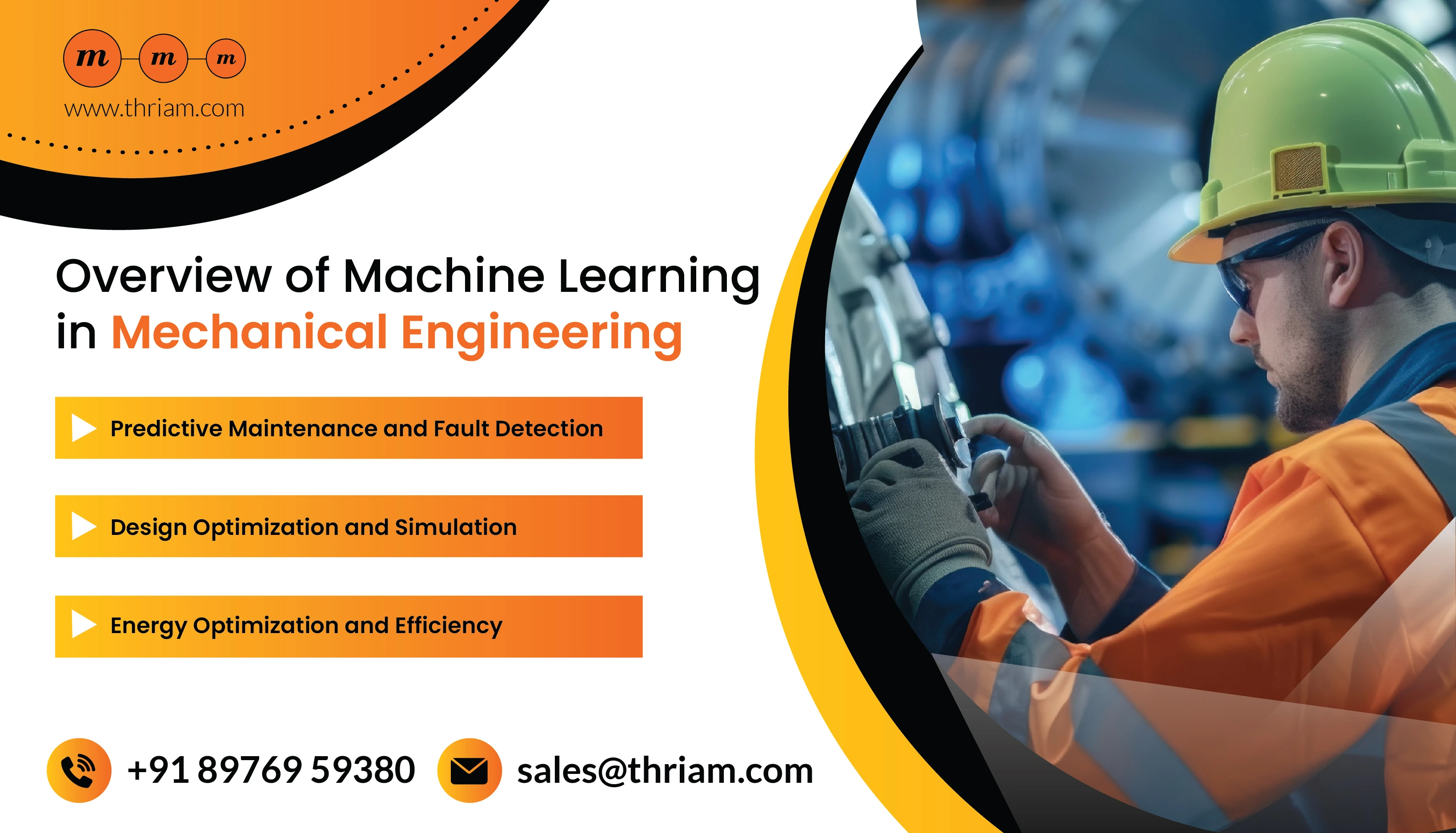 Overview of Machine Learning in Mechanical Engineering banner by Thriam