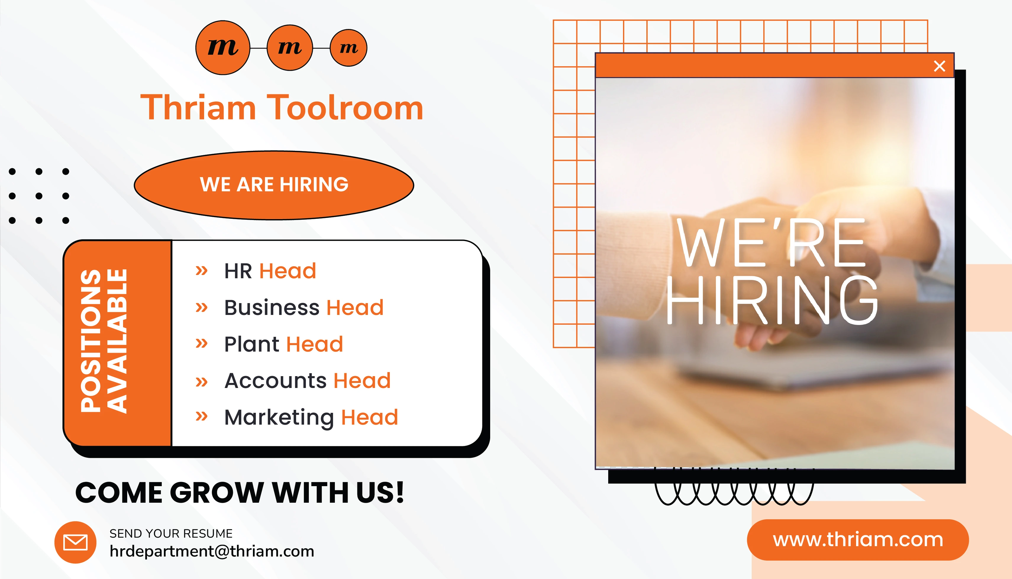 Shape the Future of Mold Manufacturing: Thriam Toolroom Expands to Hosur and Seeks Leadership Talent