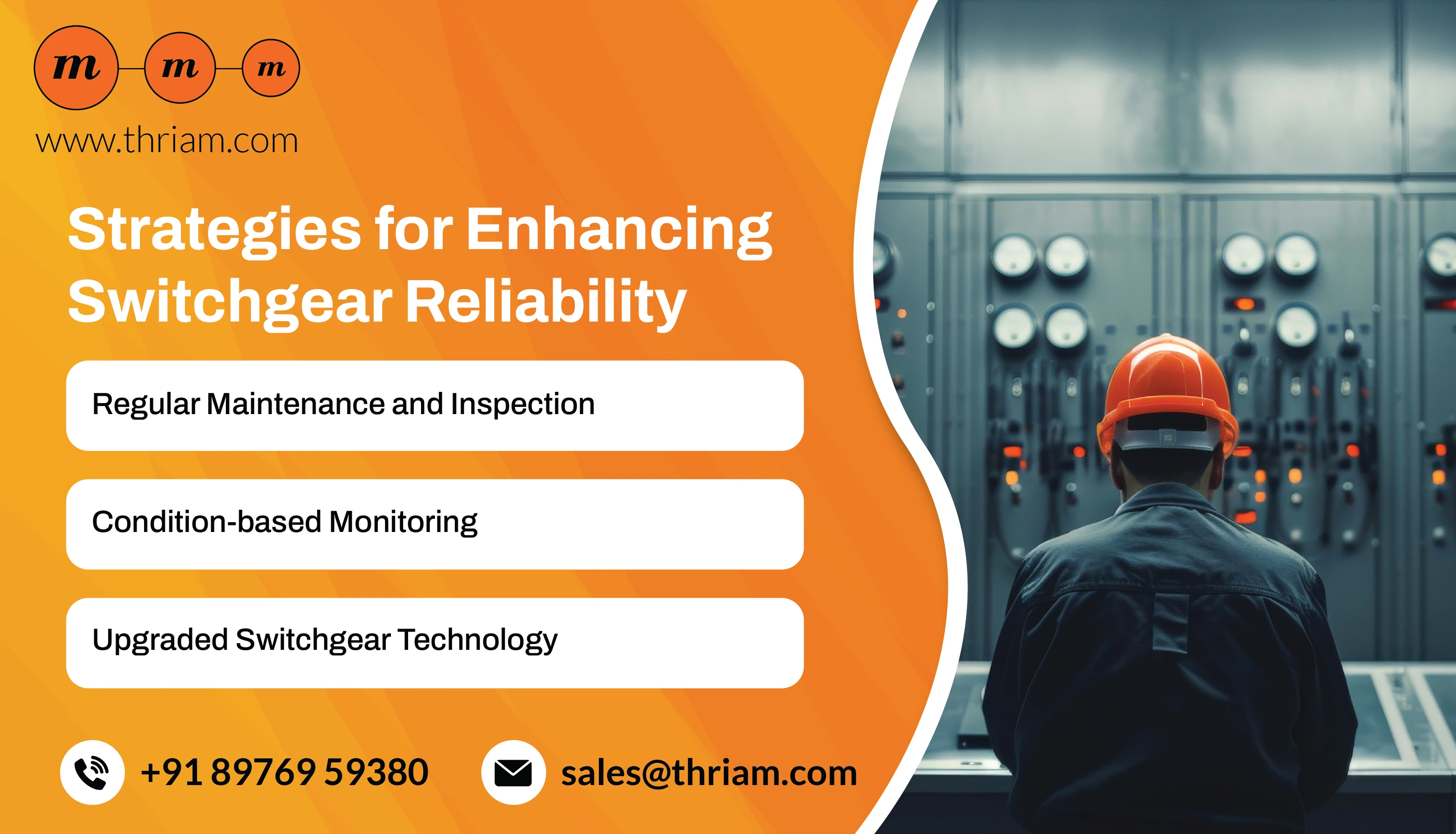 Strategies for Enhancing Switchgear Reliability banner by Thriam