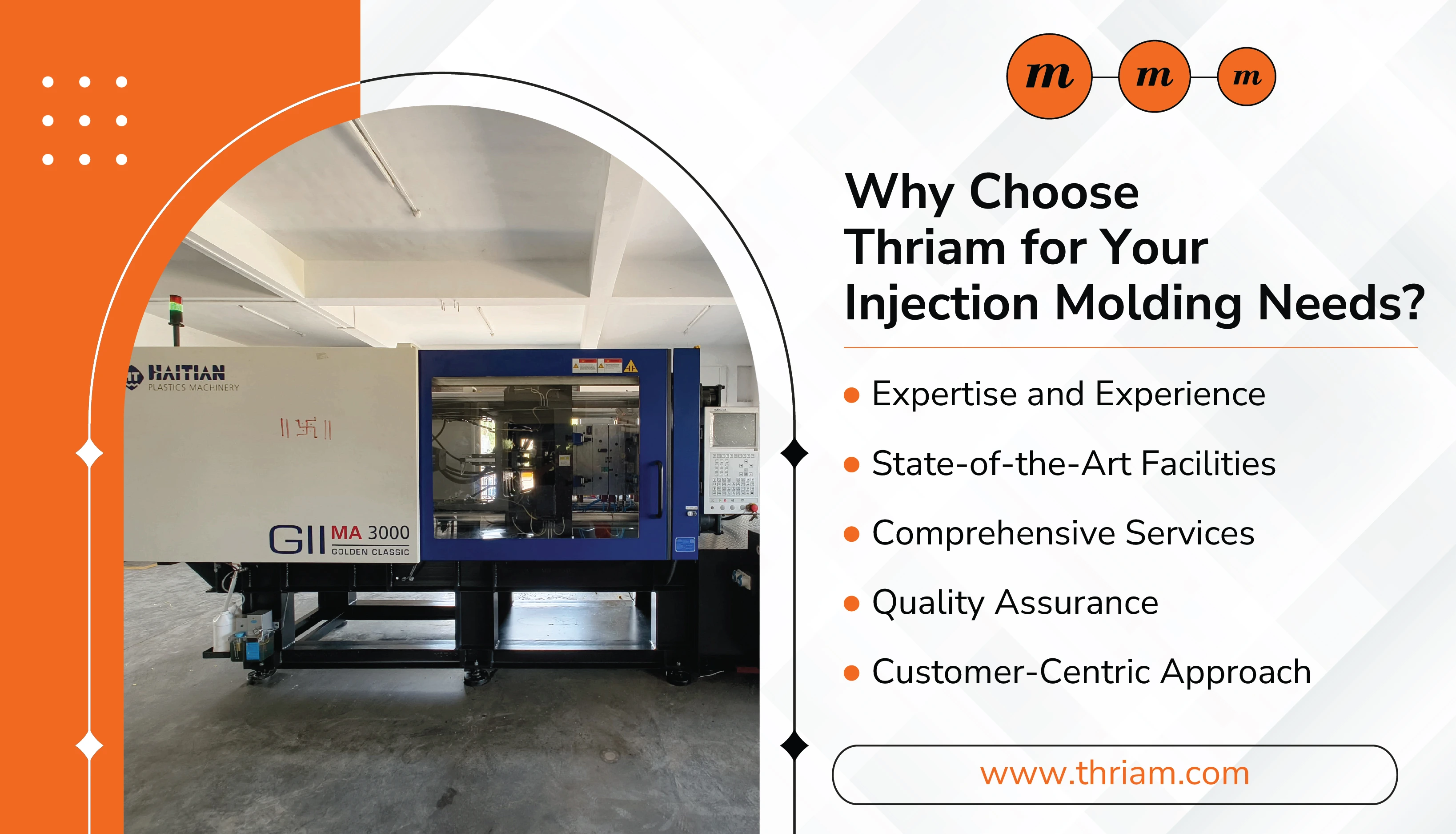 Why Choose Thriam for Your Injection Molding Needs banner by Thriam