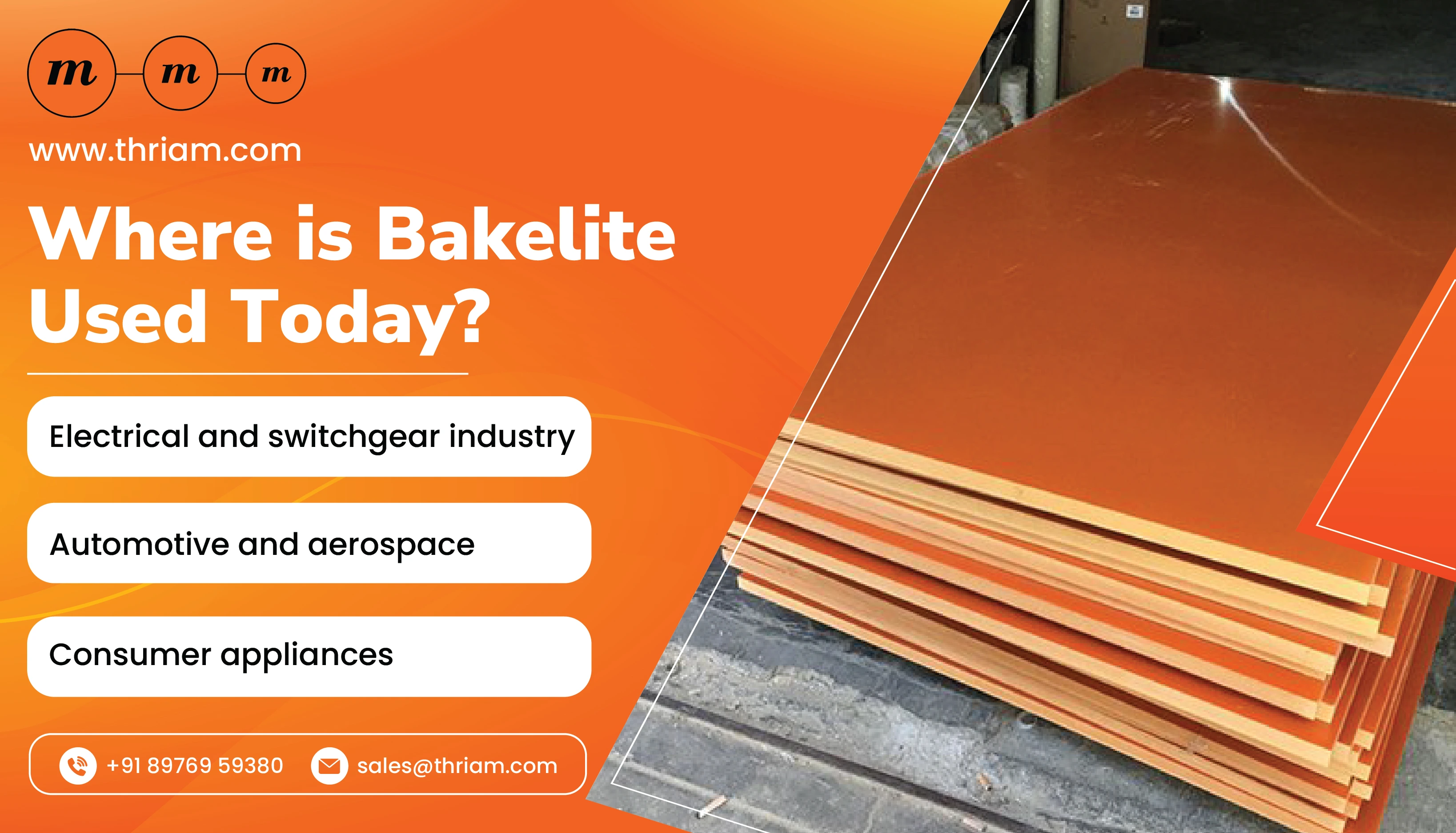 Where is Bakelite Used Today banner by Thriam