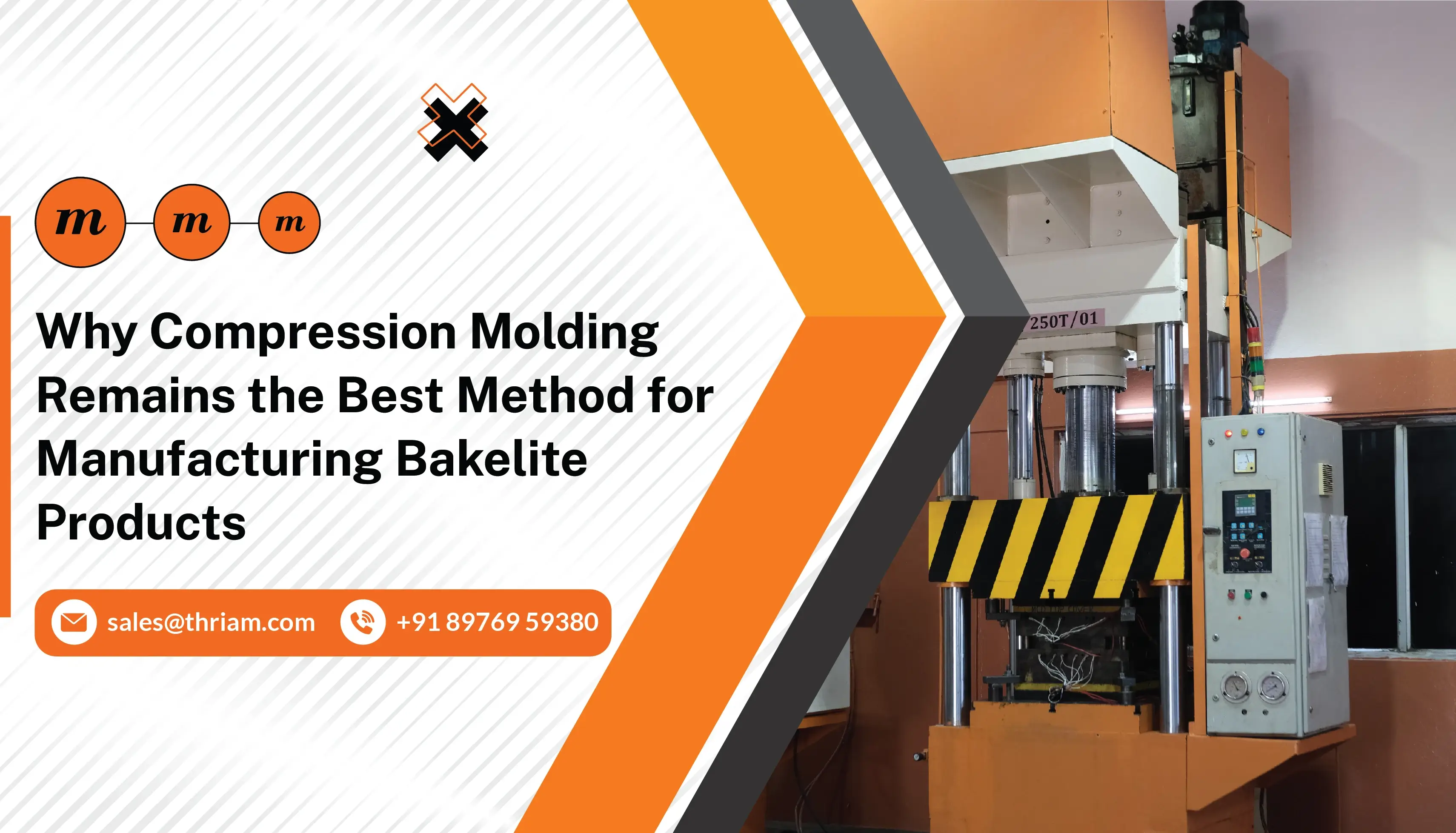 Why Compression Molding Remains the Best Method for Manufacturing Bakelite Products banner by Thriam